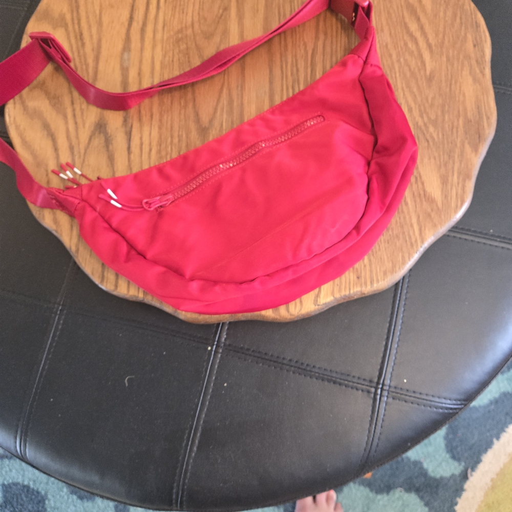 Fabletics Red Crossbody Bag with Adjustable Strap